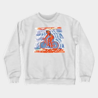 Orange Bike Pedals Gift for Women Crewneck Sweatshirt